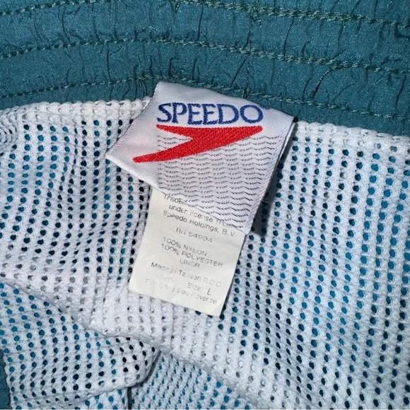 Speedo Men's Trunks Vintage Nylon Size Large Has Pockets ! - Picture 15 of 16